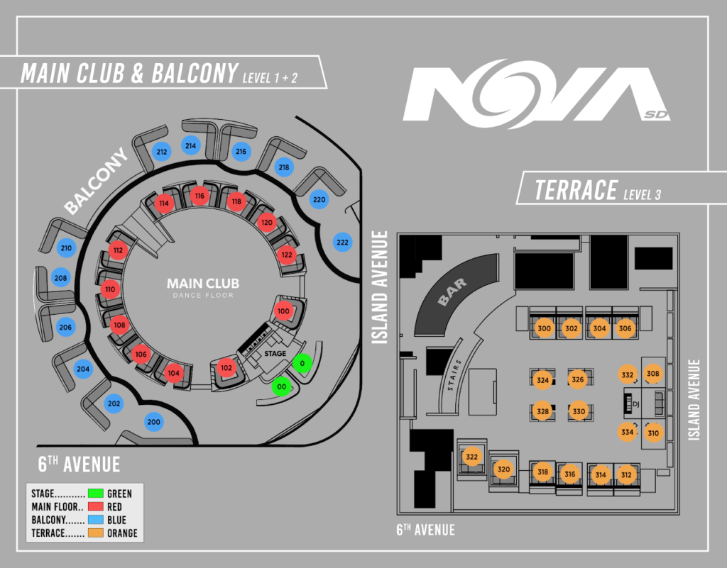 Reservation at NOVA SD nightclub - San Diego