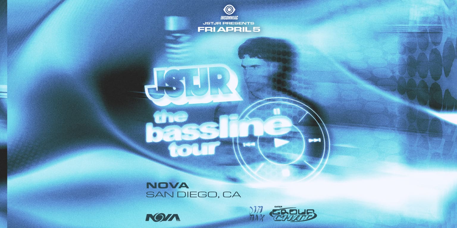 JSTJR San Diego Concert Calendar EDM Show 2024April 5 NOVA SD